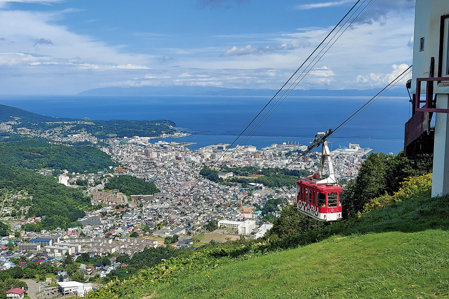 View of Otaru Port from the Summit of Mount Tengu.